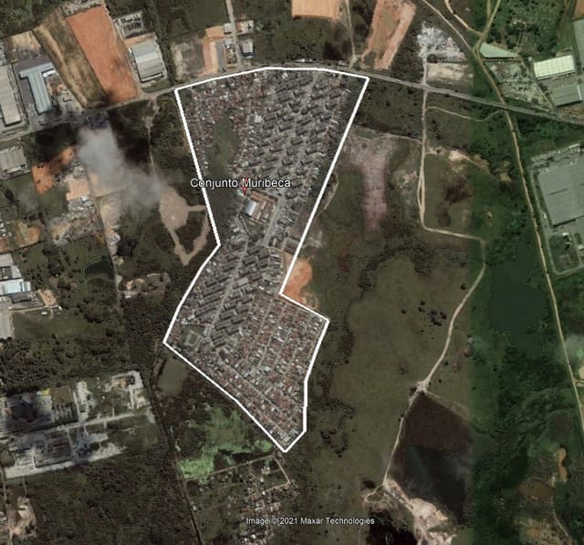 Conjunto Muribeca (2013). Fonte: Google Earth, 2013