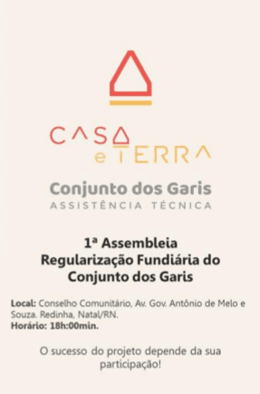 Panfleto de divulgação da assembleia, 2019. Fonte: Reinaldo de Lélis, 2019.