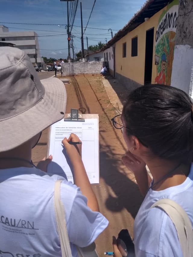 Levantamento Cadastral dos imóveis, 2019. Fonte: EMAU Maré, 2019.