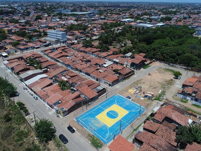 Fotografia aérea do Conjunto dos Garis.
